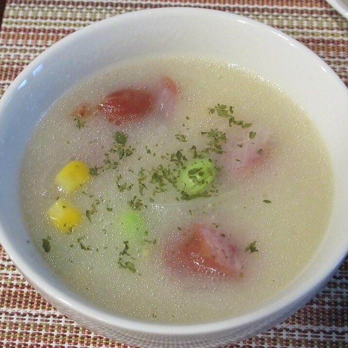 市販のスープで簡単!じゃがバタースープ